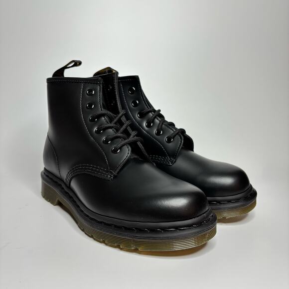 Dr. Martens 101 Smooth Leather Ankle Boots in Black - Picture 2 of 9